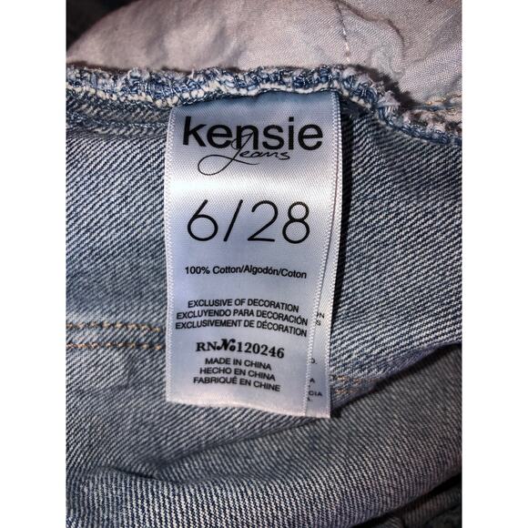 Denim Overalls Size 6 Blue Distressed Pockets 90s Grunge Boho Farmer Country - Picture 5 of 9